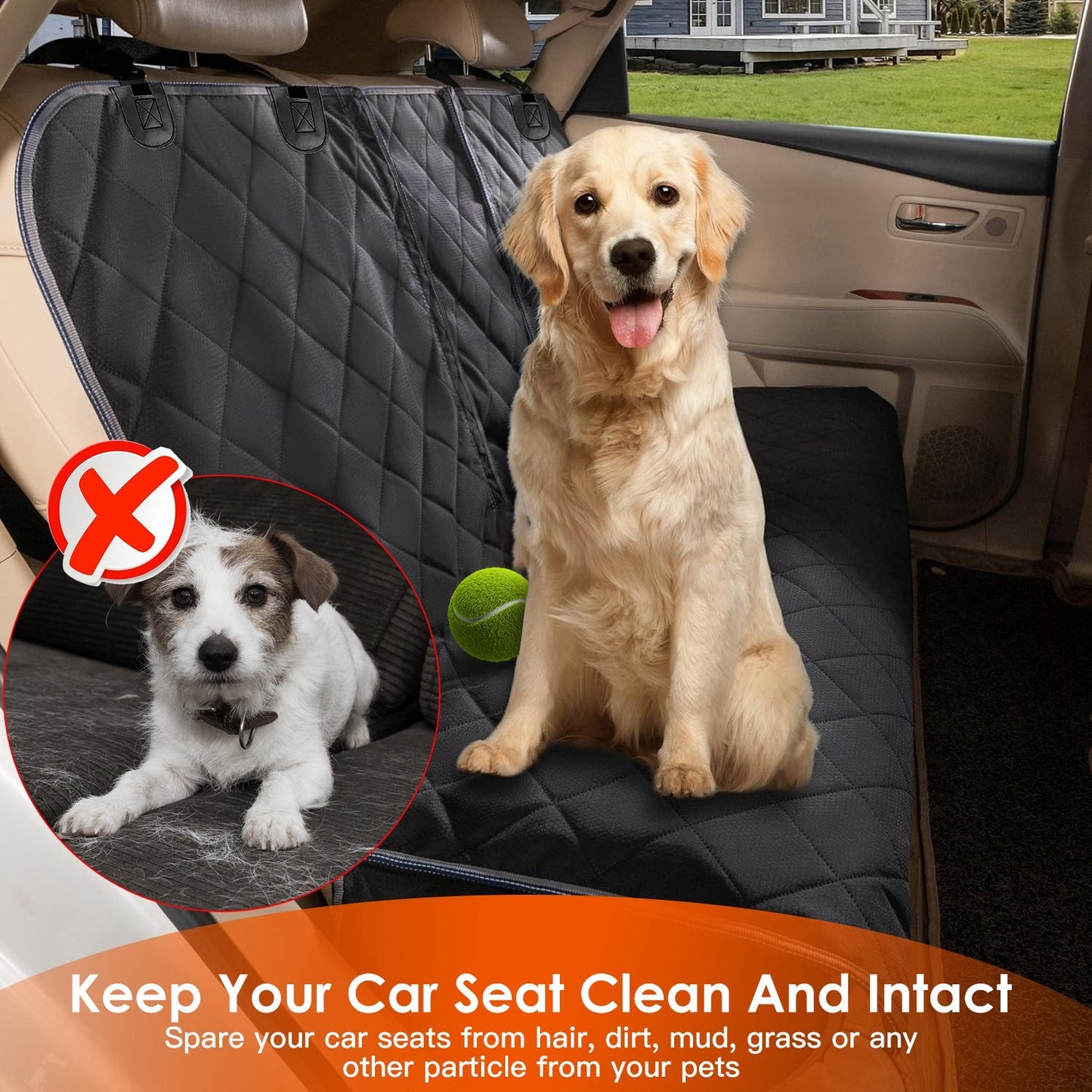 Dog Car Seat Cover (Waterproof, Scratchproof, Non-slip)