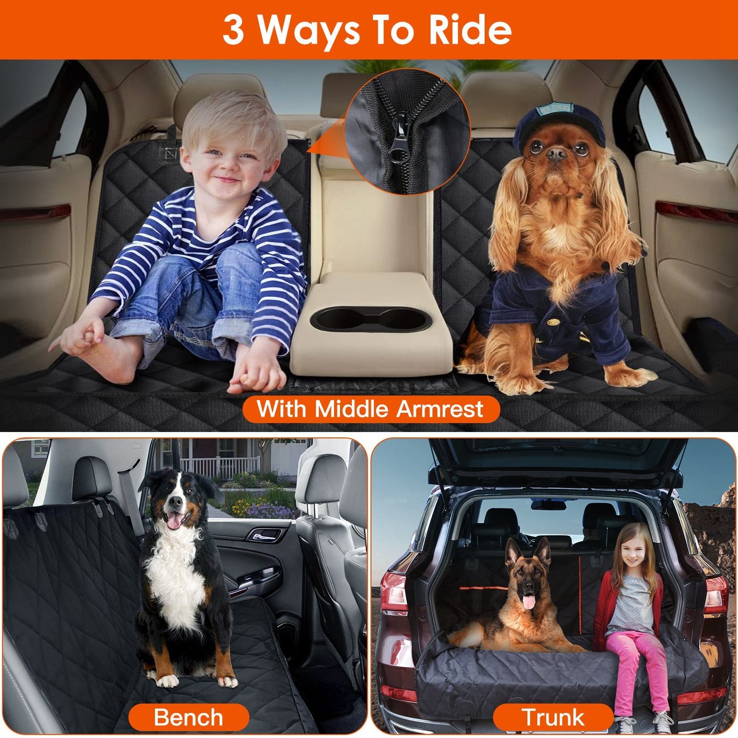 Dog Car Seat Cover (Waterproof, Scratchproof, Non-slip)