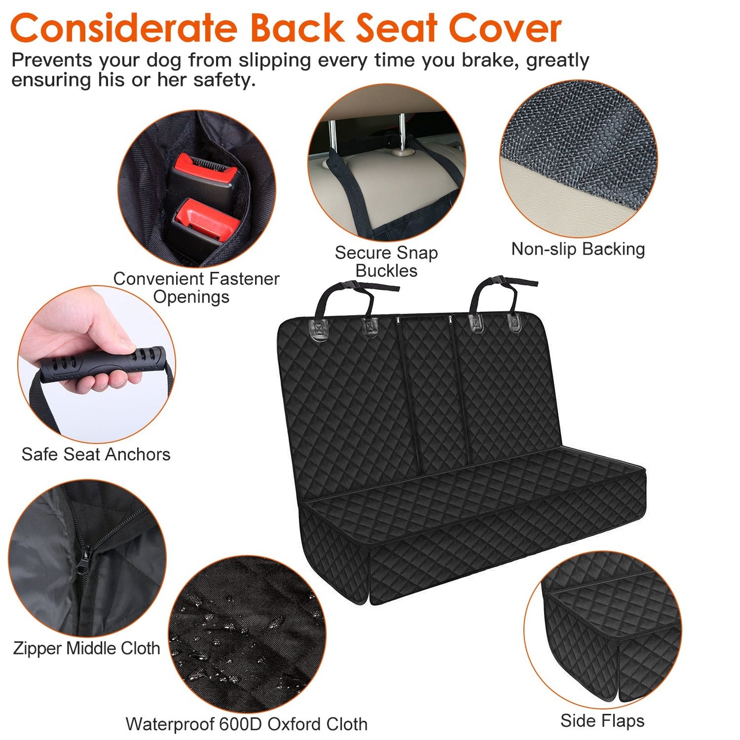 Dog Car Seat Cover (Waterproof, Scratchproof, Non-slip)